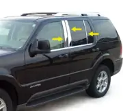 For 03-06 Lincoln Aviator With Keypad 6PC Stainless Steel Pillar Post (for: Lincoln)