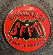 San Francisco Fire Department Engine 26 Diamond Heights Batman Challenge Coin