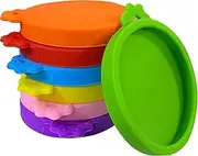 AQSXO 7 Pcs Silicone Small Pet Food Can Lids Covers for 3 oz & 2.5 oz Cat Food Cans