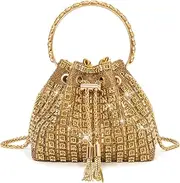 [Sweetovo] Sparkly Diamond Evening Bag Clutch Purses for Women Rhinestone Purse Glitter Handbag for Party Prom Cocktail Wedding