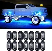 Honalia LED Rock Lights for Trucks 14 Pods, Multicolor Underglow Lights for Trucks with App Control, Flashing Music Mode RGB Rock Lights for UTV SUV ATV RZR Truck Accessories.