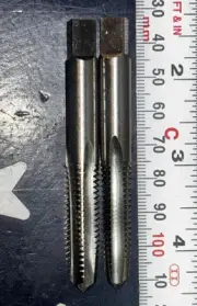 Two TMX 3/8-16 LH LEFT HAND THREAD TAPER TAP GH3 HS HSS 5-756-0099 Two Taps
