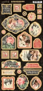 Graphic 45 Collector's Edition Chipboard Die-Cuts 6"X12"-Mon Amor G4502539