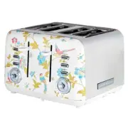 Laura Ashley Elveden Electric 4-Slice Bread Toaster 1850W Food Kitchen White