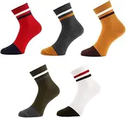 [NICDIU] JSEIAJB 5 Pairs Of Men's Cotton Socks Men's Business Breathable Men's Round Socks Sports Socks