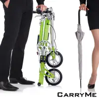 在飛比找momo購物網優惠-【CarryMe】SD 8吋充氣胎版單速鋁合金折疊車-綠茶青