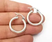 Silver Hoop Earrings, Antique Silver Plated Hoop Earring, Findings jewelry parts