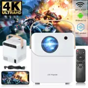 10000 Lumens 4K 1080P Projector WiFi Bluetooth Mini LED Home Theater with Screen
