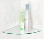 10 x 10 Semi Circle Corner Tempered Glass Shelf Flat Edge - 3/8" thick Bluegate