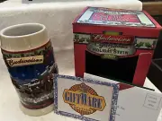 2003 Budweiser Clydesdale Holiday Stein (NIB) With COA, “Old Towns Holoday”