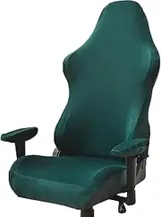 Beavorty 1 Set Gaming Chair Cover Computer Chair Slipcover Stretch Chair Cover Armrest Chair Protector Washable Chair Cover Table Chair Cover for Armchair Swivel Chair Dark Green