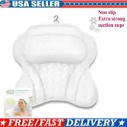 3D Mesh Bath Pillow Neck Back Support Bathtub Tub Spa Cushion With 6 Suction Cup