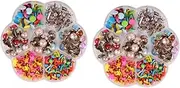 TOPPERFUN 2 Boxes Brads for Brads for Paper Crafting Brads Embellishments Paper Fasteners Mini Metal Brad Mini Brads Brad Paper Fastener Crafts Nail Brads DIY Craft Material Child Soft