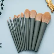 Makeup Brushes,Makeup Brush Set,10 PCS Travel Make Up Brush Kit,Cosmetic Brushes for Face Foundation Blush Eye Shadow (Green)