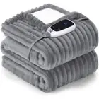 Electric Heated Blanket Throw, Sherpa Reversible, 6 Heat Levels, Auto-Off
