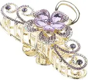 DRESSOOS Large Hair Jaw Clip with Rhinestones Durable Hair Claw Accessory for for Various Hairstyles Stylish Double Sided Design Elegant