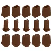 25Pcs Plastic Flat Bell End Stoppers, Cord Ends Lock with Lid, Dark Brown