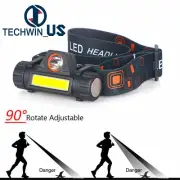 USB Rechargeable LED Headlamp Head Torch Flashlight Headlight Work light Bright