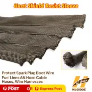 5mm-30mm Expandable Heat Shield Hose Sleeve Spark Plug Wire Flue Lines Wrap Tube