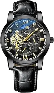 [DAXIAOYU] Luxury Men Automatic Winding Mechanical Watch Tourbillon Skeleton Waterproof Mens Watches Business Wristwatch Male Clock