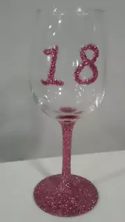 personalised novelty glitter glass