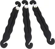 BELLIFFY 3pcs Pearl Bun Maker Elegant Lazy Hair Curler for Long Hair Easy to Use Sponge Donut Shaper for Daily Styles Special Occasions