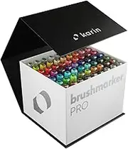 Megabox Brush Marker Pro Water-Based Brush Pen Suitable for Painting, Drawing and Handlettering Multi-Coloured KAR27C7 Assorted