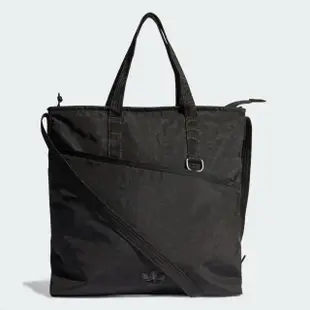 【adidas 愛迪達】側背包 斜背包 小包 運動包 三葉草 ADV TOTE BAG 黑 II3342