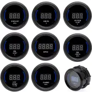 52mm Blue LED Car Tacho/Voltmeter/Boost/Water Temp/Oil Temp/Pressure/EXT Gauge
