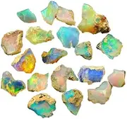 [Jaguar Gems] Natural Raw Ethiopian Opal Stone Lot, Rough Crystals and Gemstone, Jewelry Making Supplies, Chakra Healing, Energy Stones for DIY Jewelry