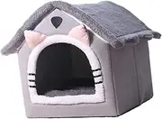 STARTIST Cat Bed for Indoor Cats Dog Beds Snooze Soft Kennel Self Warming Cat Tent Cave Semi Enclosed Cat Nest for Kitten Small Dogs, S