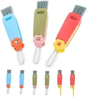 OHPHCALL 9pcs Baby Bottle Brush: Cup Cleaning Brush Set Flower Design Lightweight and Portable for Deep Cleaning All Bottle