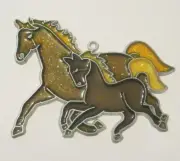 HORSE WITH BROWN COLT SUNCATCHER (ANIMAL SUNCATCHERS)