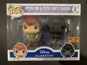 Funko Pop Disney Peter Pan & Shadow 2 Pack Hot Topic Exclusive w/Protector