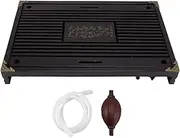 Tea Tray, Chinese Gongfu Tea Table Set with Water Storage Drainage Drawer Type Wooden Tea Set Tray for Home (Black)
