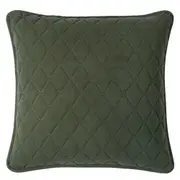 Bianca Lester Square Olive Polyester Velvet Decorative Design Cushion 43cm