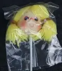 Vintage Ice Cream Doll Head Picks Yellow Yarn Hair Miniature NOS Deadstock LOT
