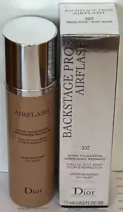 Dior Backstage AirFlash Spray Foundation 302 BEIGE ROSE / ROSY BEIGE, NEW IN BOX