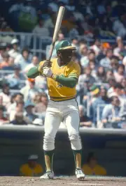 Manny Sanguillen Oakland Athletics bats v the New York Yankees at - Old Photo