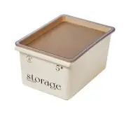 Storage Bin Plastic Box With Lid Stackable Organizer For Closet Bedroom Storage
