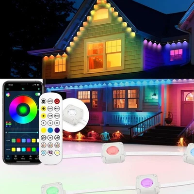 Permanent Outdoor String Lights 50ft, Smart RGB App Control with 30 LEDs, LED...