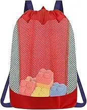 Storage Bags For Toy | Drawstring Beach Backpack | Child-Friendly Organizer Mesh Backpack For Shells Towels Swimsuits Snacks Storage And Travel Use