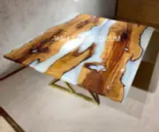 Custom Made Epoxy Top Center Table Handmade Dining Table Living Decors
