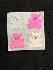 Vintage 80’s SANDYLION Pastel Small TEDDY BEAR Stickers