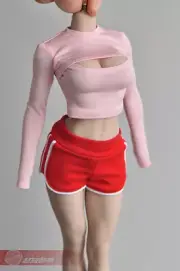 1:6 Red Sports Shorts Pants Clothing For 12" Female PH TBLeague UD Figure Body