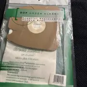 NEW SOP GREEN KLEAN VACUUM BAGS, 3 BAGS, GK-EurMM commercial grade