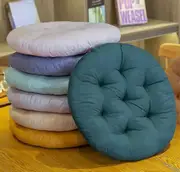 Nmaov Round Seat Cushion 40cm (2 Pcs.) - Orthopedic Chair Cushion - Comfortable Seat Pad (blue, Set Of 2)