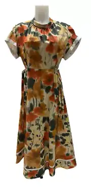3.1 Phillip Lim NWT Orig $695 Short Sleeve Marigold Floral Fit Flare Dress Sz 2