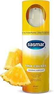 Sasmar Pina Colada Flavored Lubricant - Water Based Personal Lube for Men, Women - Feels Natural, Long Lasting Formula, Paraben Free, Toy-Friendly and Condom Safe, Oral Lubricant for Couples - 60 ml
