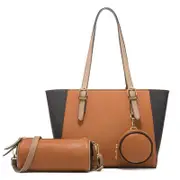 Large Capacity 3 In 1 Fashion Handbag For Women Brown Women's Bags & Handbags